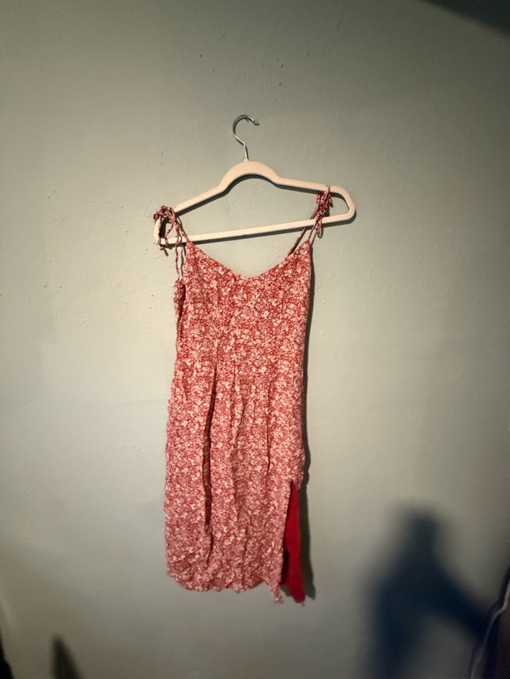 Abercrombie & Fitch Red Floral Dress midi